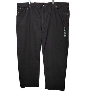 Levi's Men's 550 Relaxed Fit Big & Tall Black Jeans 52 x 30